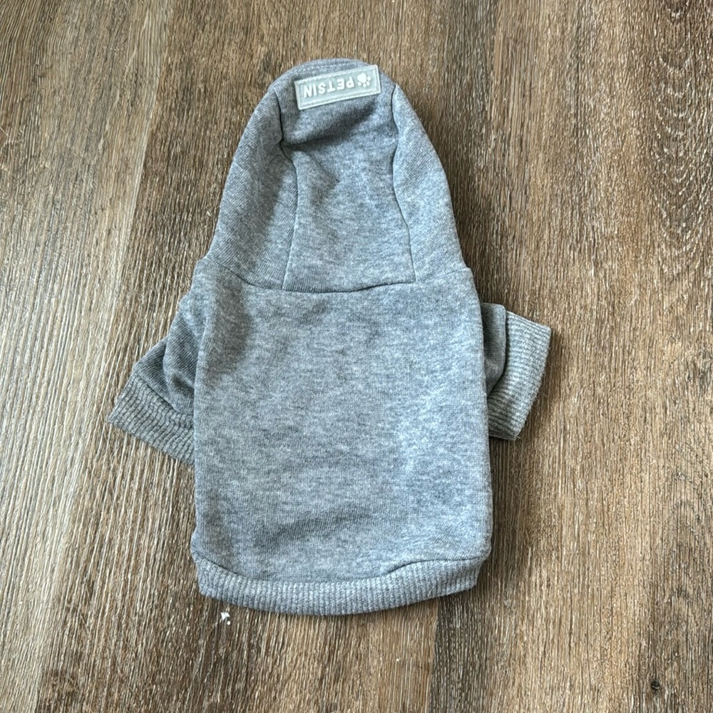 Super Cute Gray XXS Dog Hoodie!